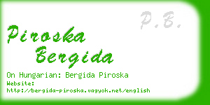 piroska bergida business card